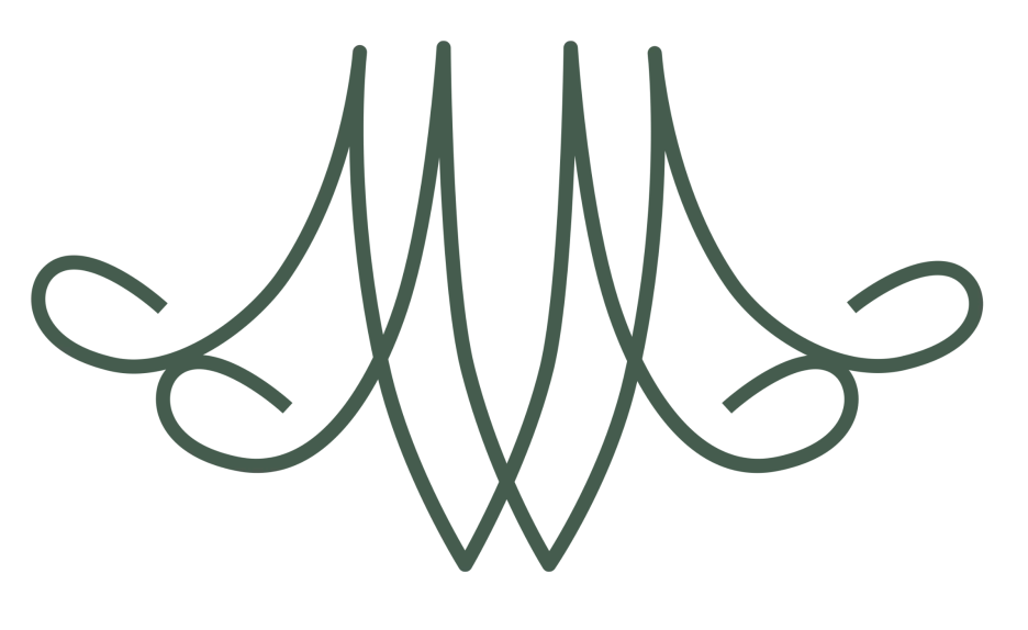 Logo geometrico multicolore con forme teal, viola e rosa sovrapposte in pattern circolare.
