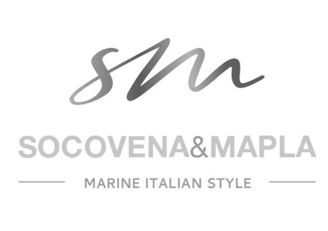 Logo con una cima stilizzata sopra il testo 'Socovena Mapla' e la tagline 'Embracing Excellence and Quality.'